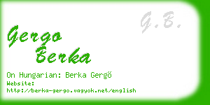 gergo berka business card